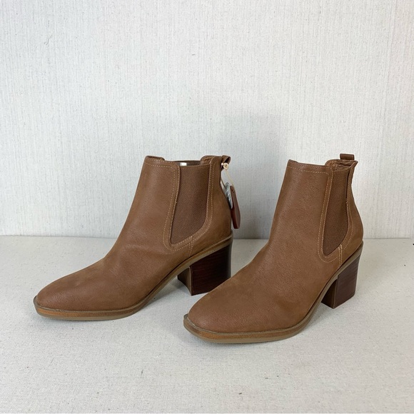 MIA~NWT~Women’s “Smyth” Faux Leather Slip-On Cognac Ankle Boots~Sz 9.5‎ - Picture 6 of 12